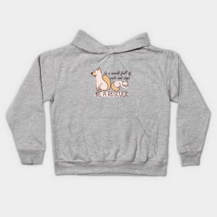 In a world full of cats and dogs, be a rescuer Kids Hoodie